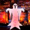 GOOSH 8.2FT Animated Inflatable Ghost with Red LED Lights – Spooky Light-Up Halloween Yard Decoration